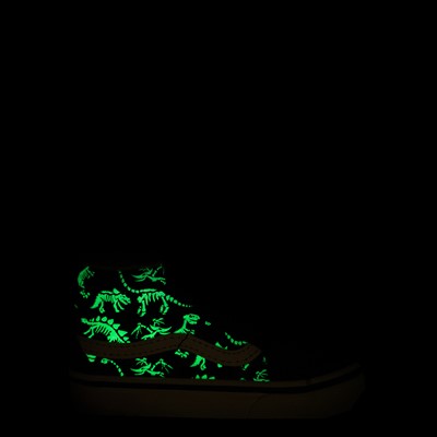 Alternate view of Vans Sk8 Mid Reissue V Dino Glow Skeleton Skate Shoe - Baby / Toddler - Black