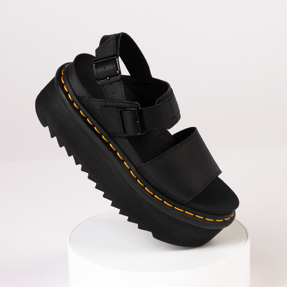 doc marten black platform sandals