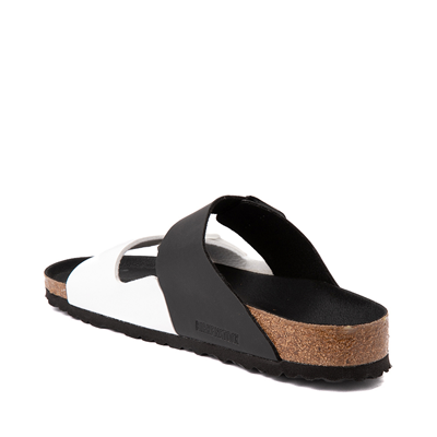 Alternate view of Mens Birkenstock Arizona Split Sandal - Black / White