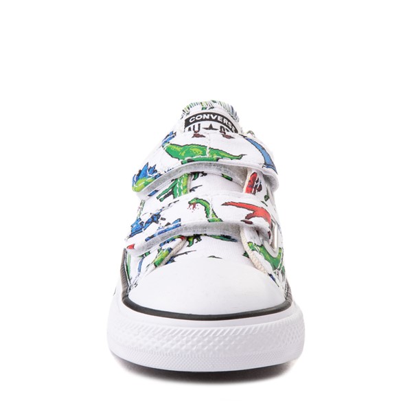 alternate view Converse Chuck Taylor All Star 2V Lo Dinos Sneaker - Baby / Toddler - WhiteALT4