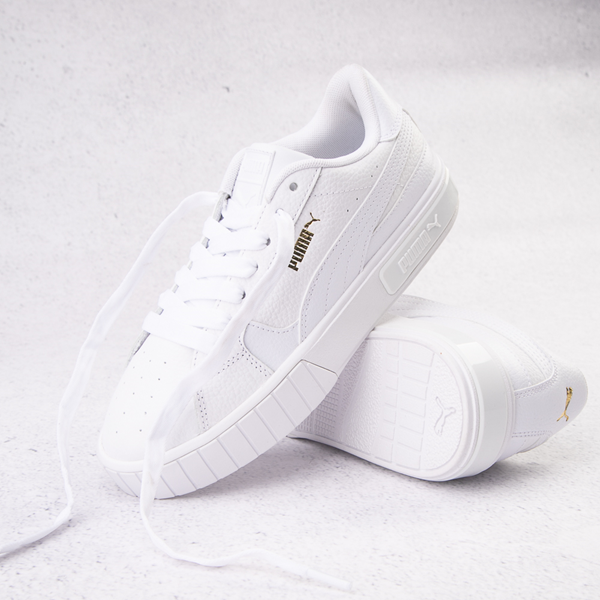 Womens PUMA Cali Star Athletic Shoe - White / Gold
