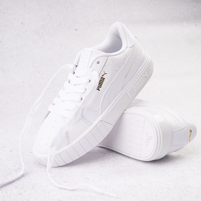 trunk Blink Maid Womens PUMA Cali Star Athletic Shoe - White / Gold | Journeys
