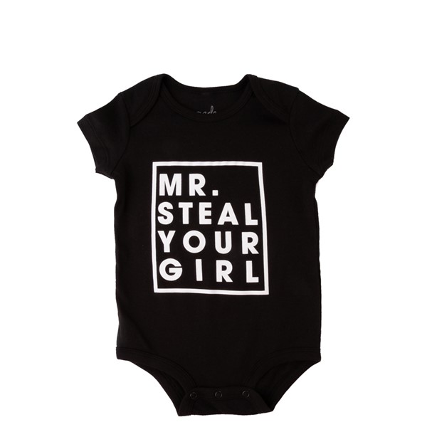 Main view of Mr. Steal Your Girl Snap Tee - Baby - Black