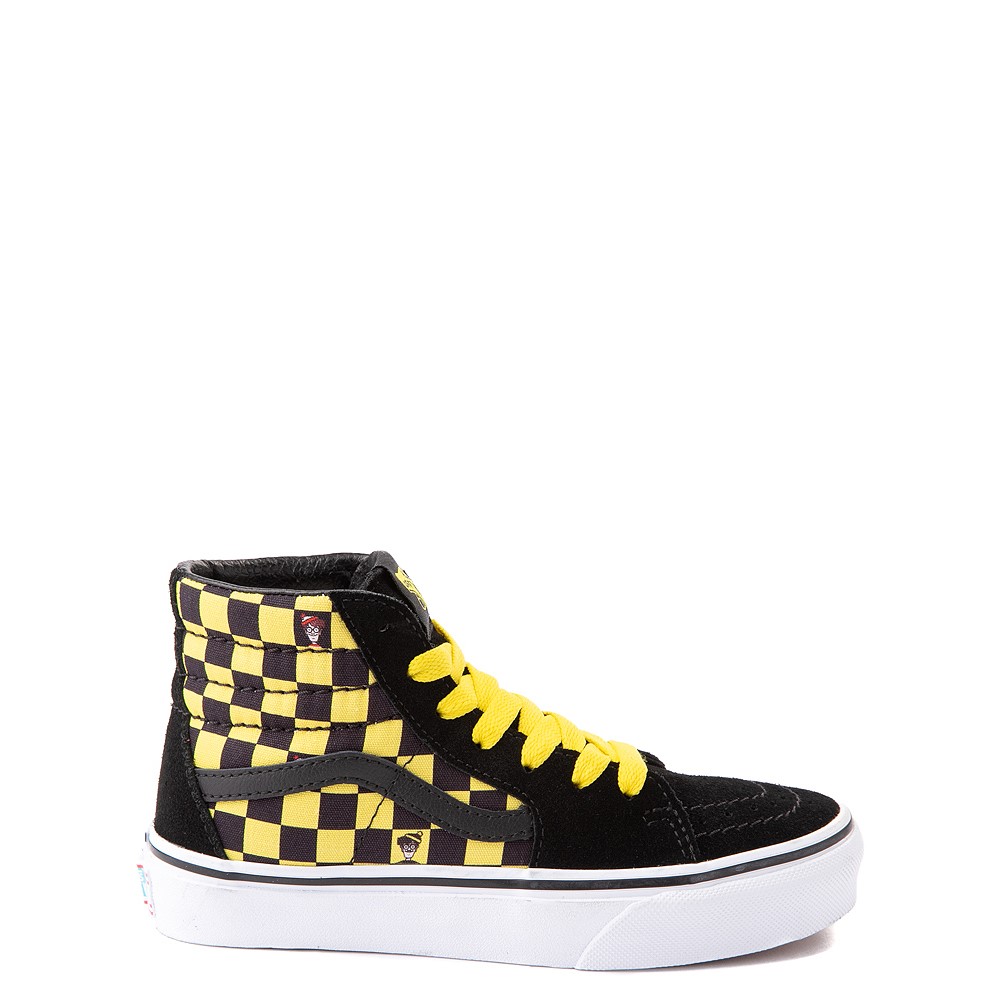 yellow and black checkered vans