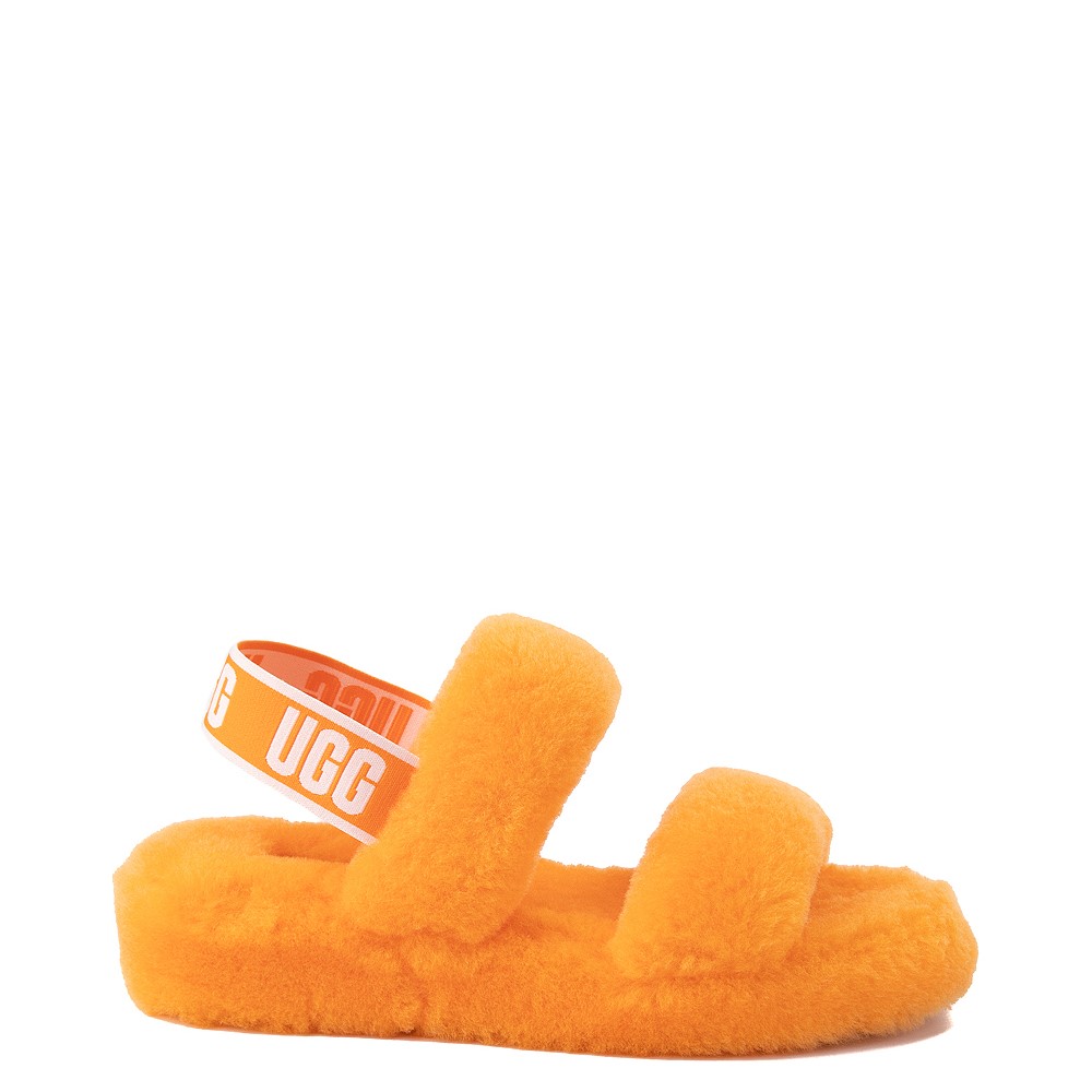 orange ugg slides