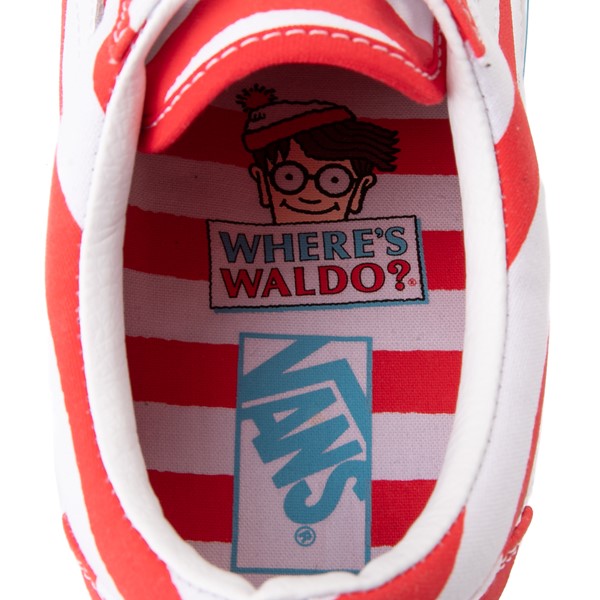 alternate view Vans x Where's Waldo Old Skool International Stripes Skate Shoe - White / RedALT2B