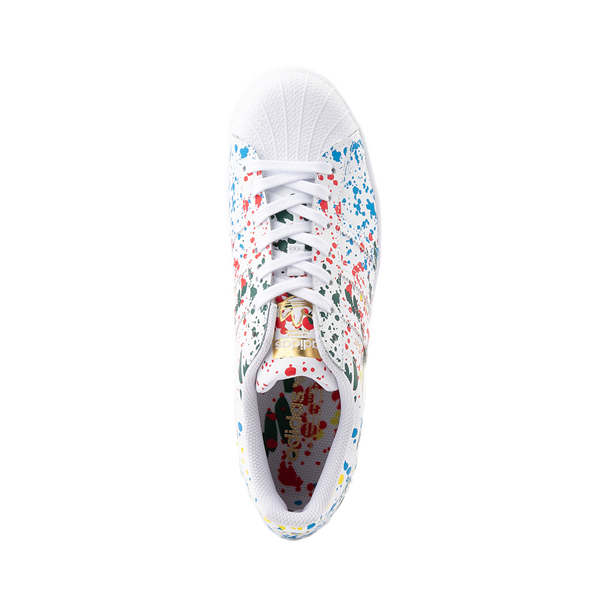 alternate view adidas Superstar Paint Splatter Athletic Shoe - WhiteALT2