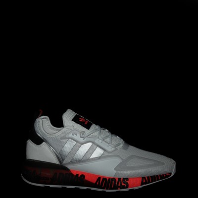 Alternate view of Mens adidas ZX 2K Boost Athletic Shoe - White / Solar Red