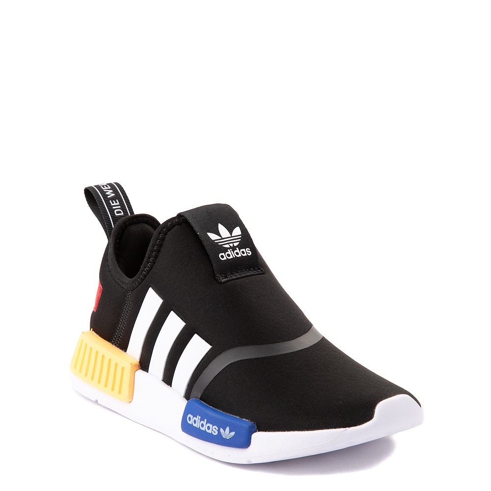 Adidas Nmd 360 Slip On Athletic Shoe Little Kid Core Black Yellow Blue Journeys - roblox vans yellow stripes