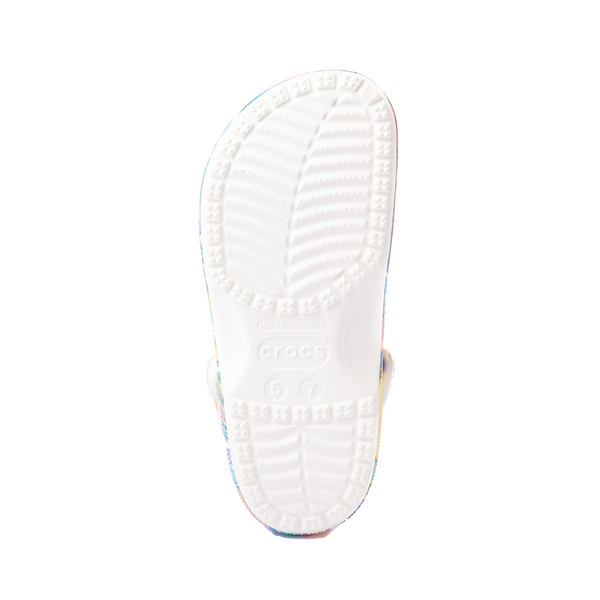 alternate view Crocs Classic Marble Clog - White / Marbled Pastel MulticolorALT3
