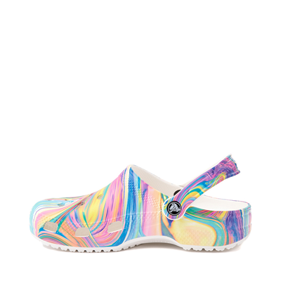 Alternate view of Crocs Classic Marble Clog - White / Marbled Pastel Multicolor