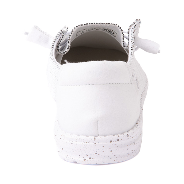alternate view Womens Hey Dude Wendy Sox Slip On Casual Shoe - Stone WhiteALT4