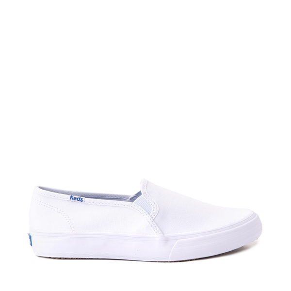 Main view of Womens Keds Double Decker Slip On Casual Shoe - White