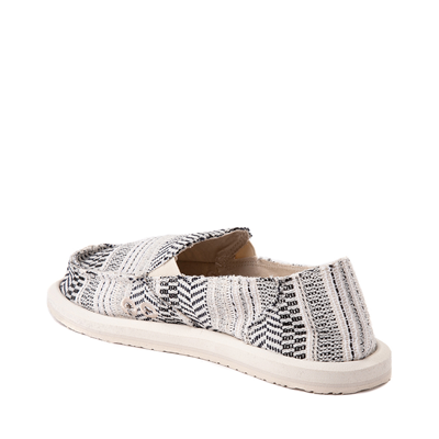 Alternate view of Womens Sanuk Donna Boho Slip On Casual Shoe - Black / White
