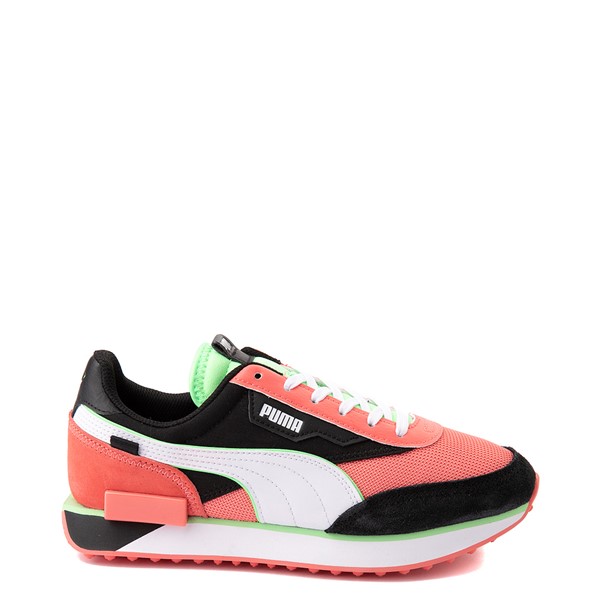 Womens Puma Future Rider Play On Athletic Shoe - Black / Pink / Lime ...