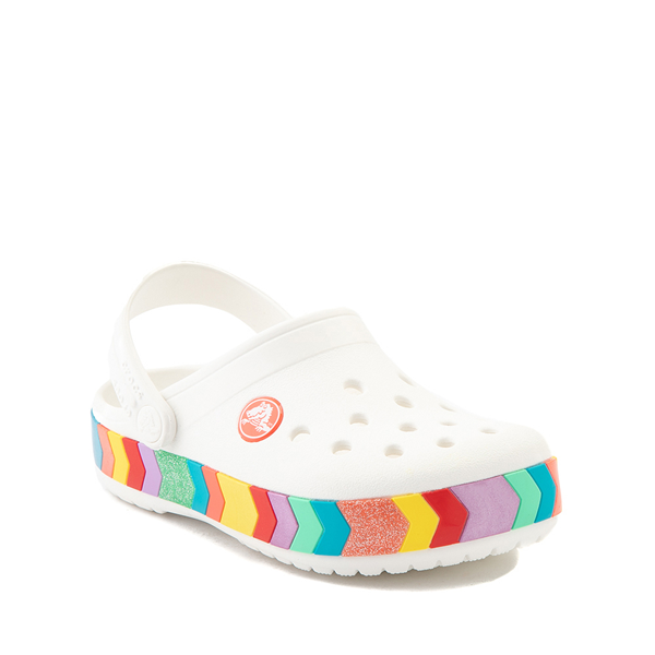 Crocs Crocband™ Chevron Clog - Little Kid / Big Kid - White ...