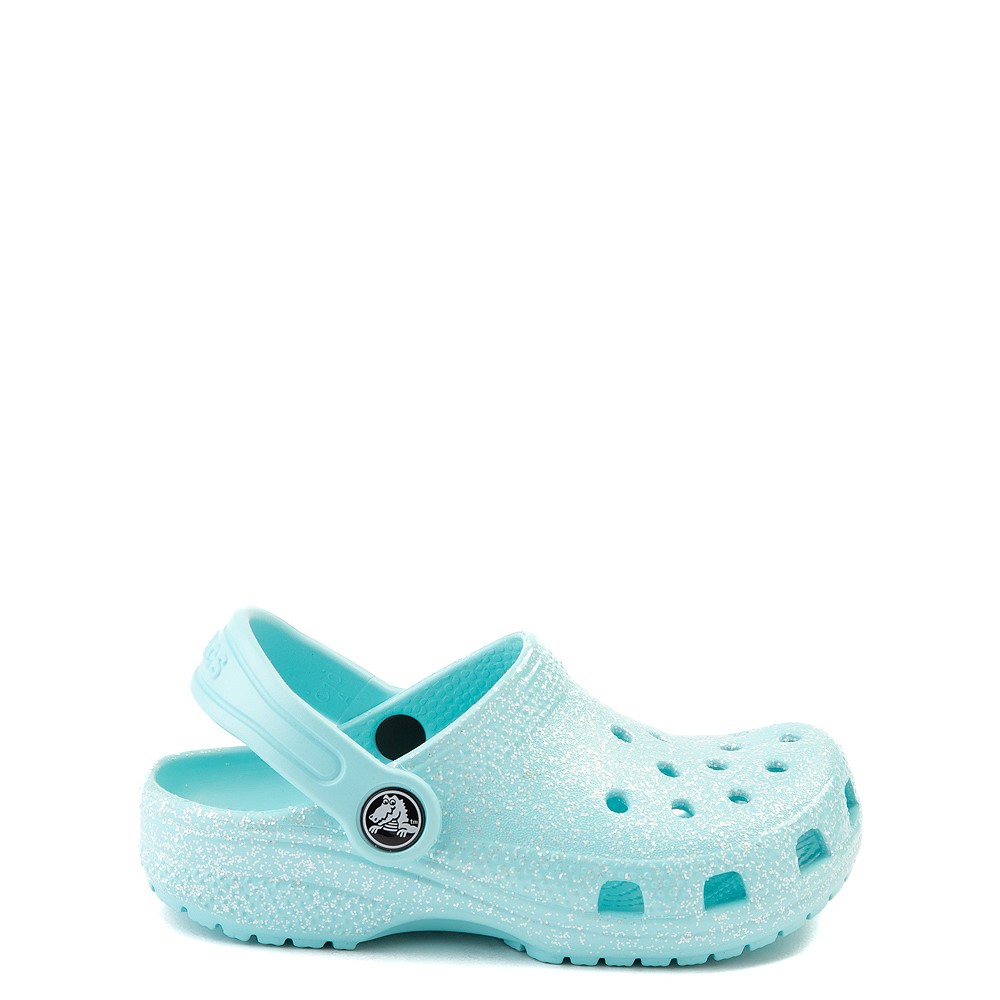 blue glitter crocs
