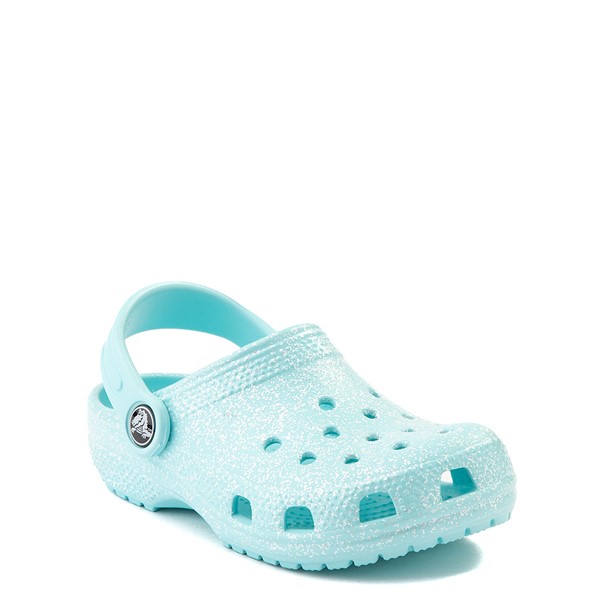 alternate view Crocs Classic Glitter Clog - Baby / Toddler / Little Kid - Ice BlueALT5