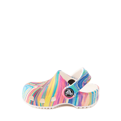 Alternate view of Crocs Classic Clog - Baby / Toddler / Little Kid - White / Marbled Pastel Multicolor
