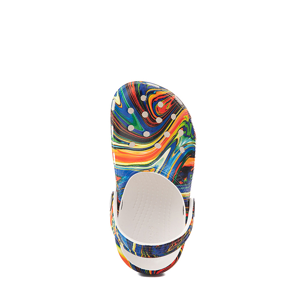 alternate view Crocs Classic Clog - Baby / Toddler / Little Kid - White / Marbled MulticolorALT2