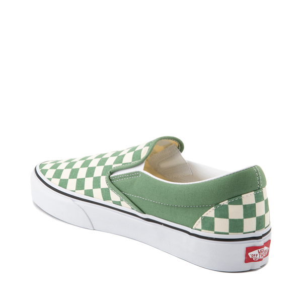 Vans SlipOn Checkerboard Skate Shoe Shale Green Journeys