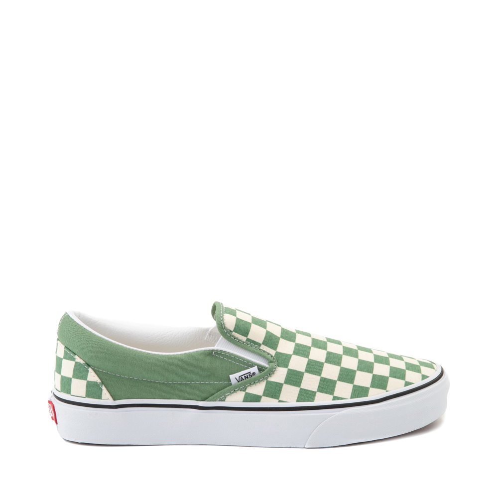 Vans Slip On Checkerboard Skate Shoe - Shale Green