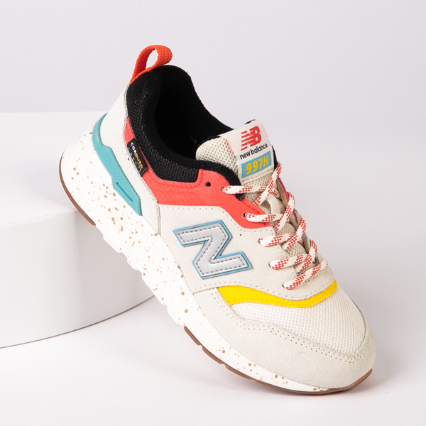 Main view of New Balance 997H Athletic Shoe - Little Kid - White / Multicolor