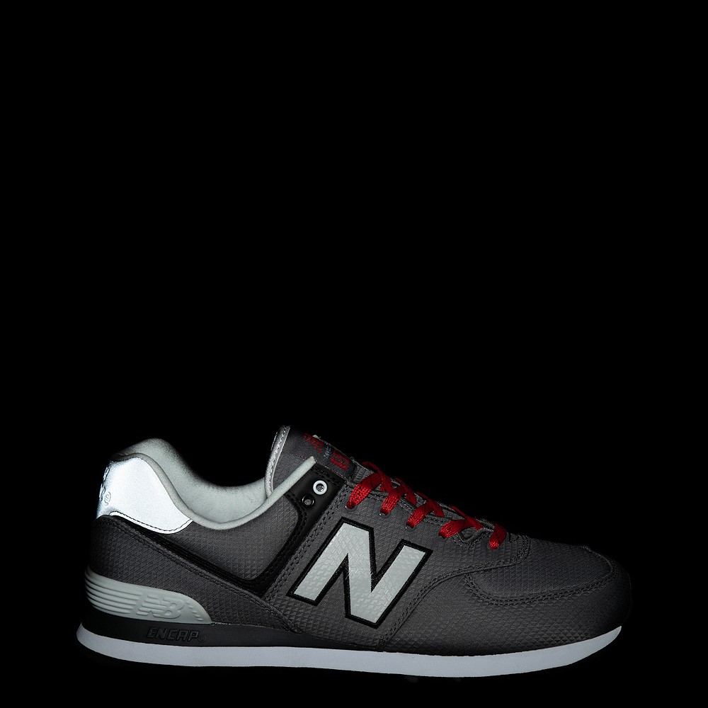 Mens New Balance 574 Athletic Shoe - Gray / Red