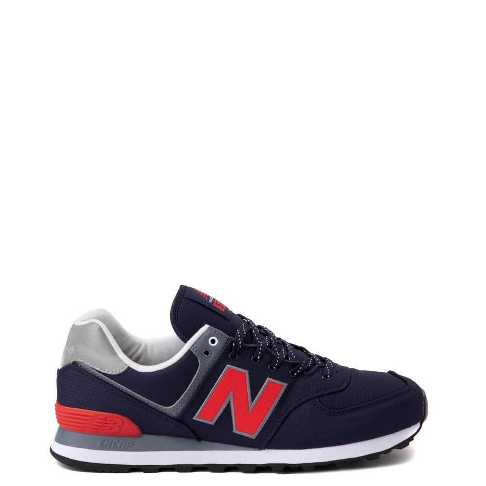 navy and red new balance 574