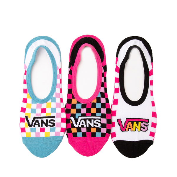 Womens Vans Zoo Check Canoodle Liners 3 Pack - Multicolor