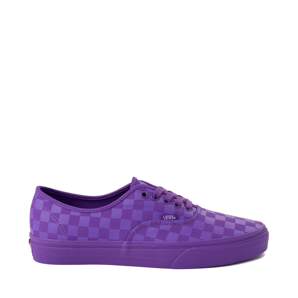 Vans Authentic Tonal Checkerboard Skate Shoe - Electric Purple