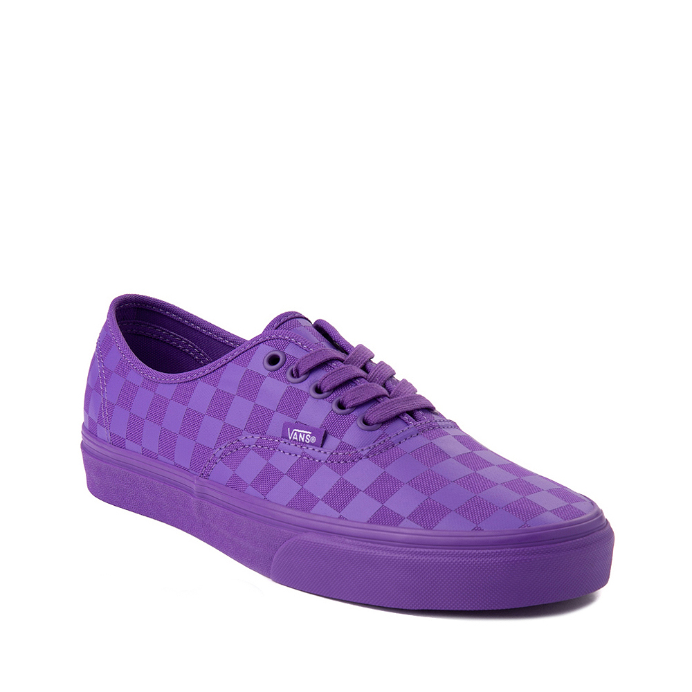 Vans Authentic Tonal Checkerboard Skate Shoe - Electric Purple تشققات الحلمه