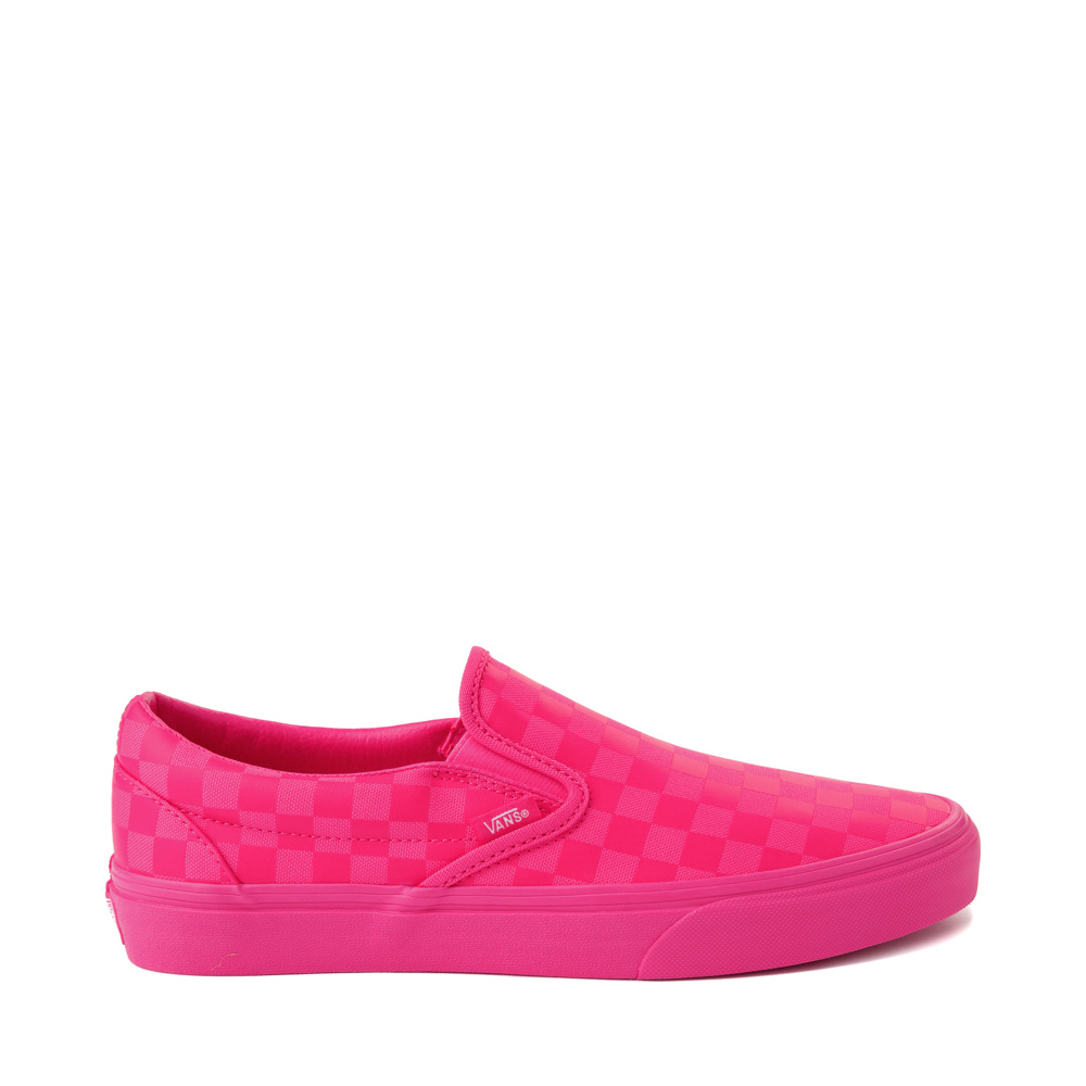 Vans Slip On Tonal Checkerboard Skate Shoe - Pink Glow