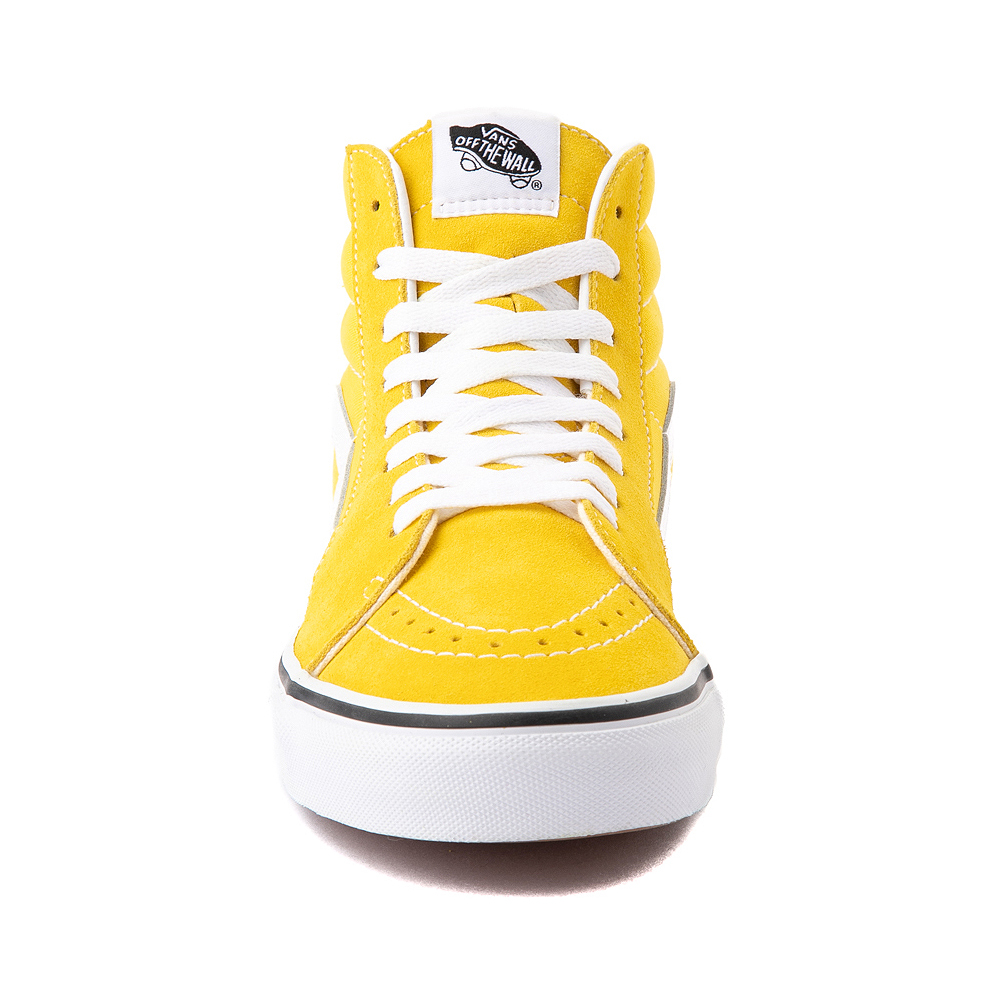 yellow vans with writing