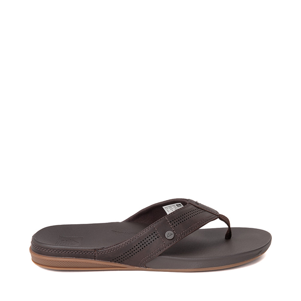 Main view of Mens Reef Cushion Lux Sandal - Brown
