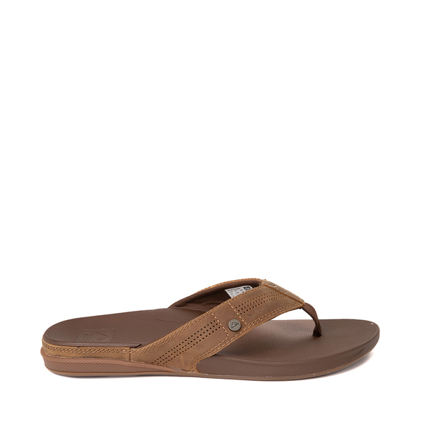 Main view of Mens Reef Cushion Lux Sandal - Toffee