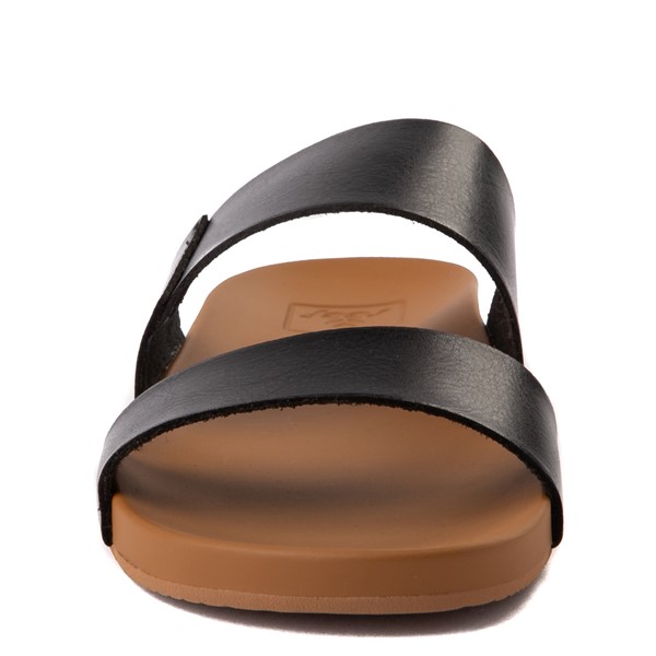 alternate view Womens Reef Cushion Vista Slide Sandal - Black / NaturalALT4