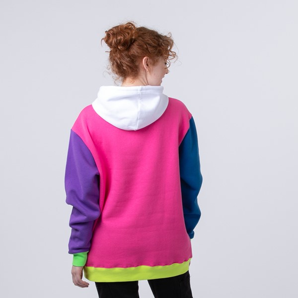 alternate view Womens Neon Color-Block Hoodie - MulticolorALT1B