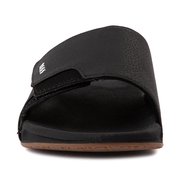 alternate view Mens Reef Fanning Slide Sandal - Black / SilverALT4