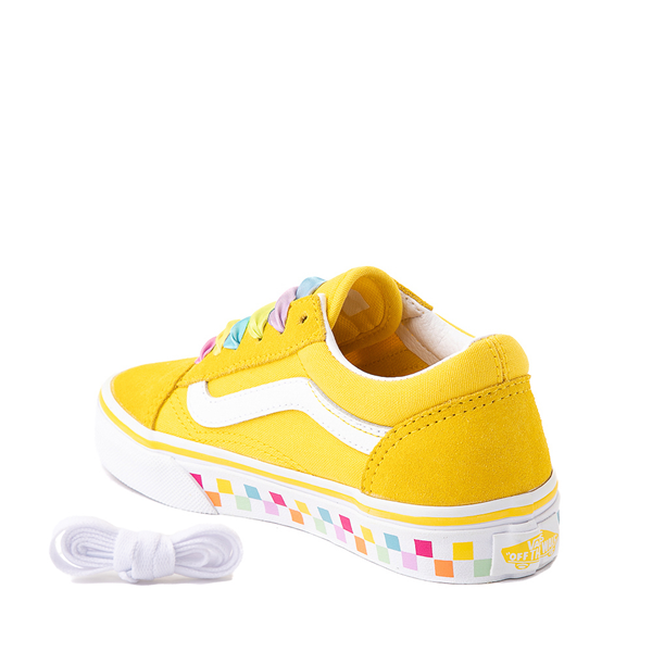 alternate view Vans Old Skool Skate Shoe - Little Kid - Cyber Yellow / RainbowALT1