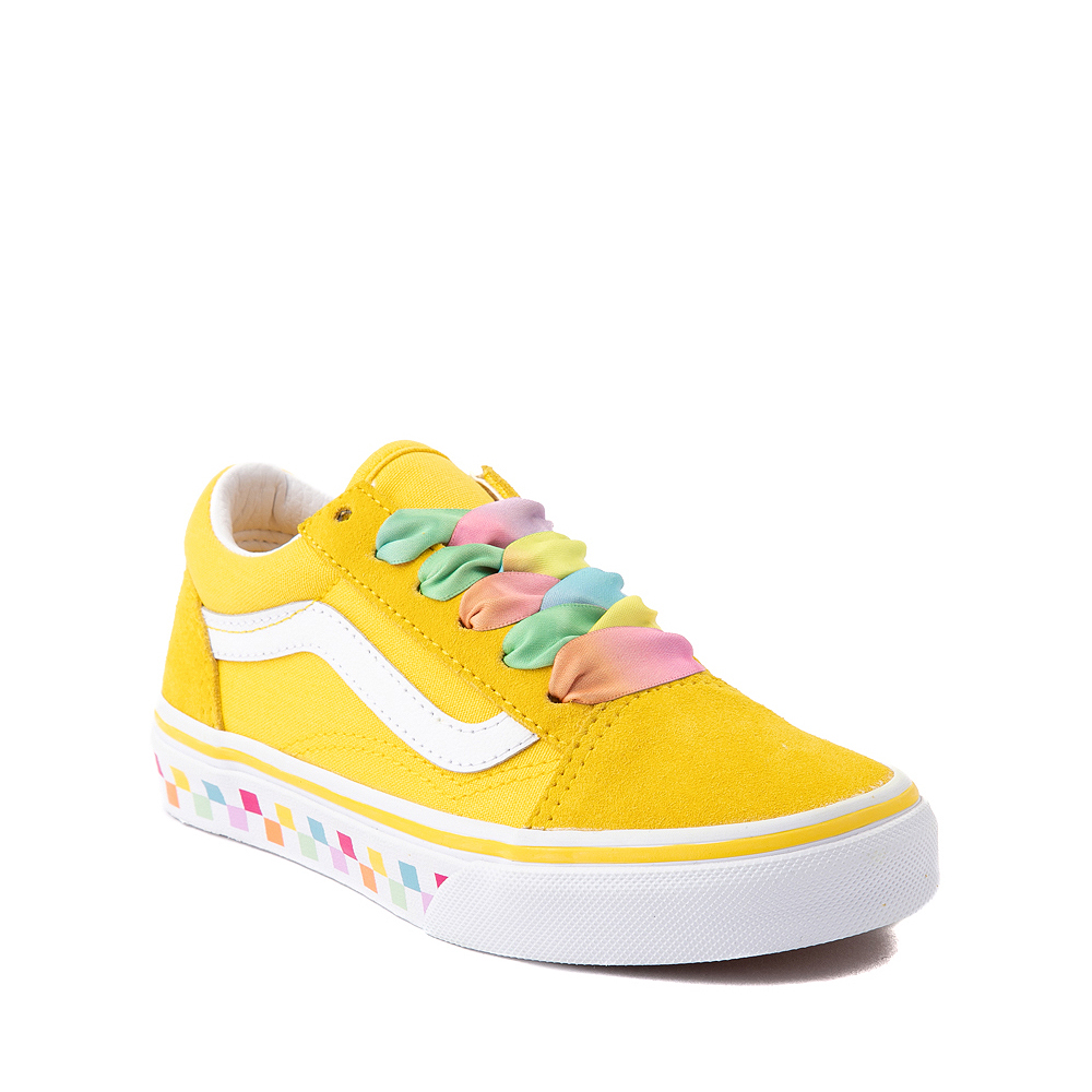 Vans Old Skool Skate Shoe - Little Kid - Cyber Yellow / Rainbow | Journeys