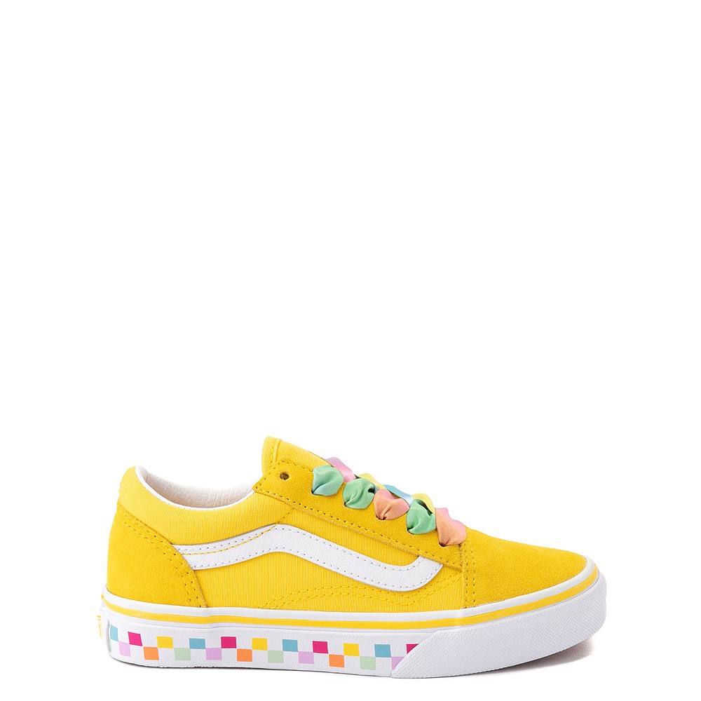 Vans Old Skool Skate Shoe - Big Kid - Cyber Yellow / Rainbow
