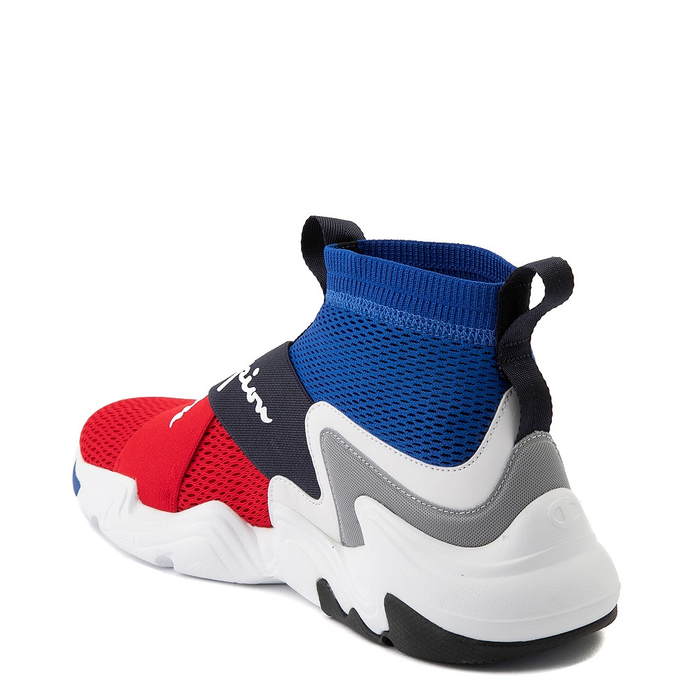 Mens Champion Hyper C X Athletic Shoe - Blue / Red / White | Journeys