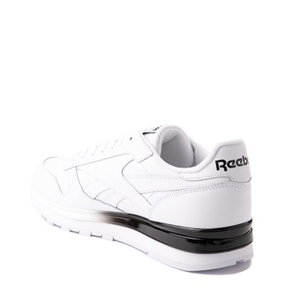 Alternate view of Mens Reebok Classic Leather Clip Athletic Shoe - White / Black