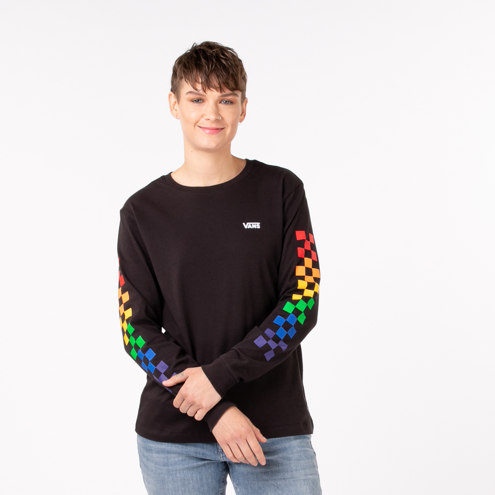 vans rainbow shirt long sleeve