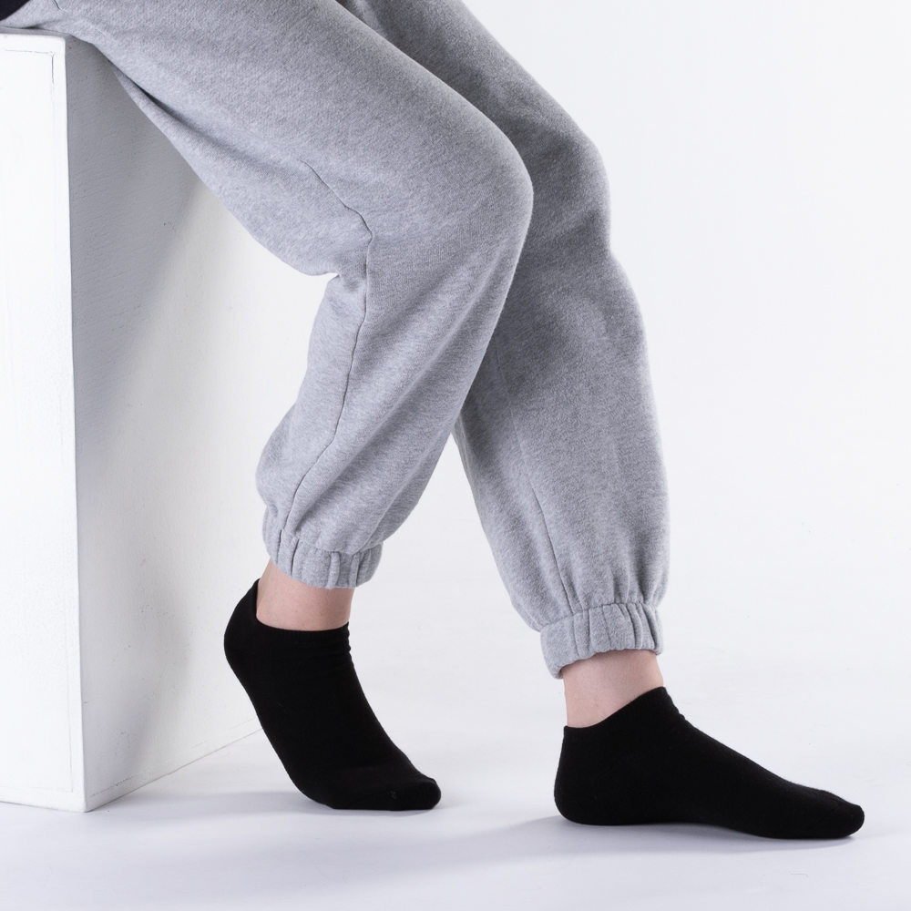 Womens Footie Socks 5 Pack - Black
