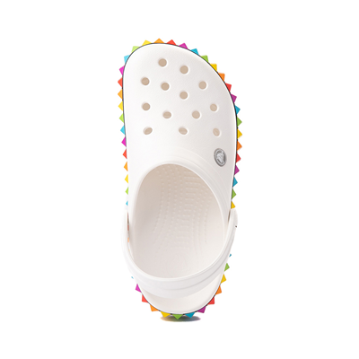 crocs white rainbow