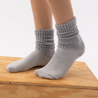 Alternate view of Womens Slouch Socks 3 Pack - Black / White / Grey