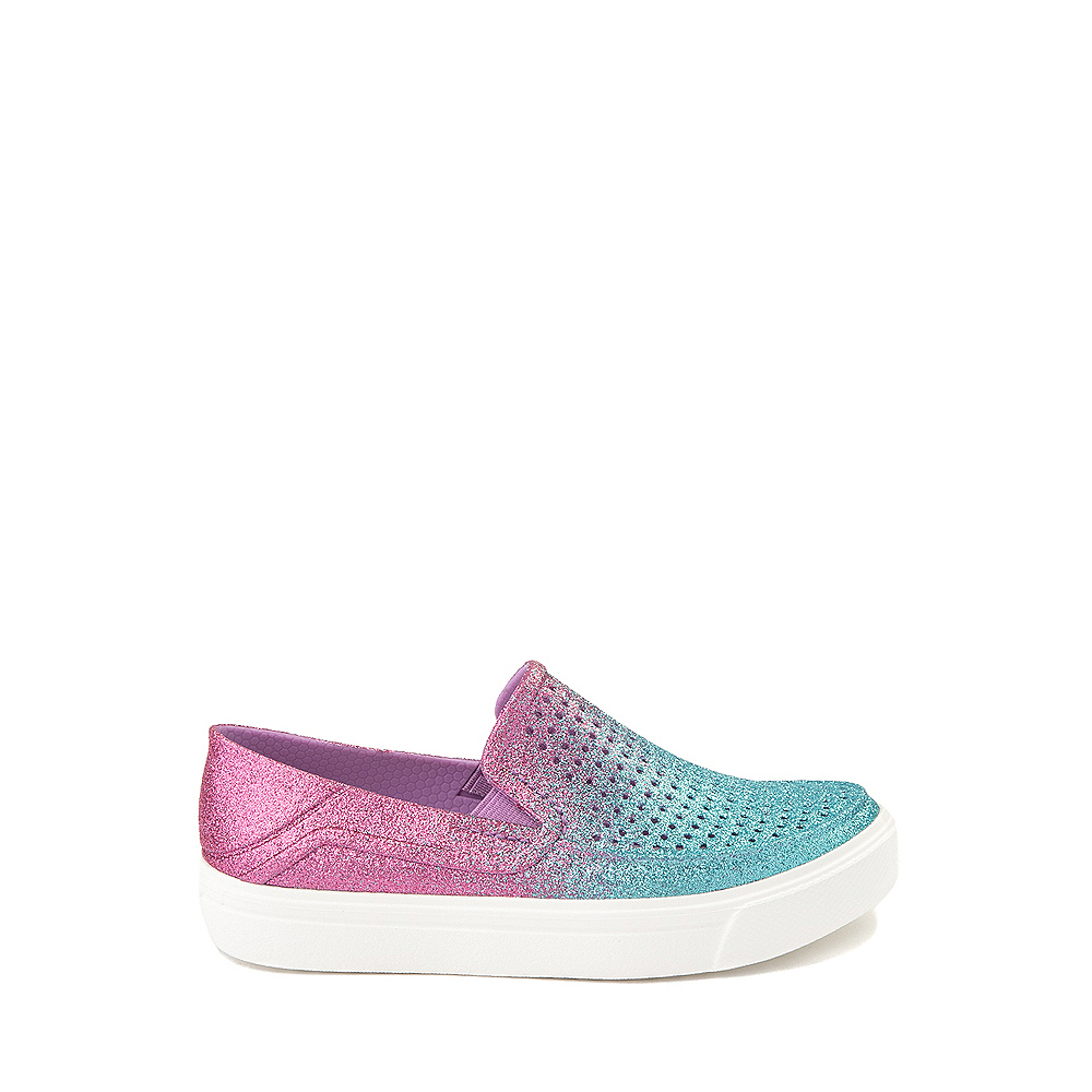 Crocs CitiLane Roka Glitter Slip On Casual Shoe - Baby / Toddler / Little Kid - Ice Blue / Paradise Pink