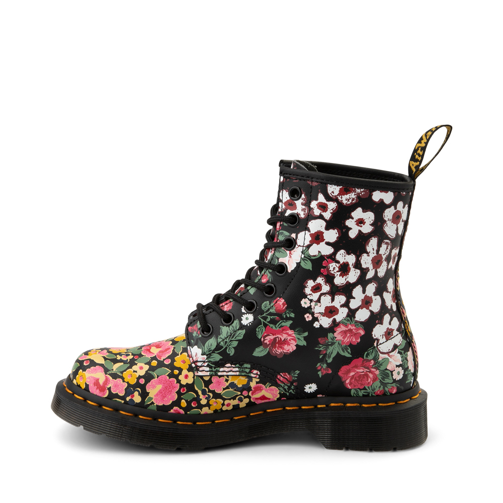 Womens Dr. Martens 1460 8-Eye Boot - Black / Floral Mashup | Journeys